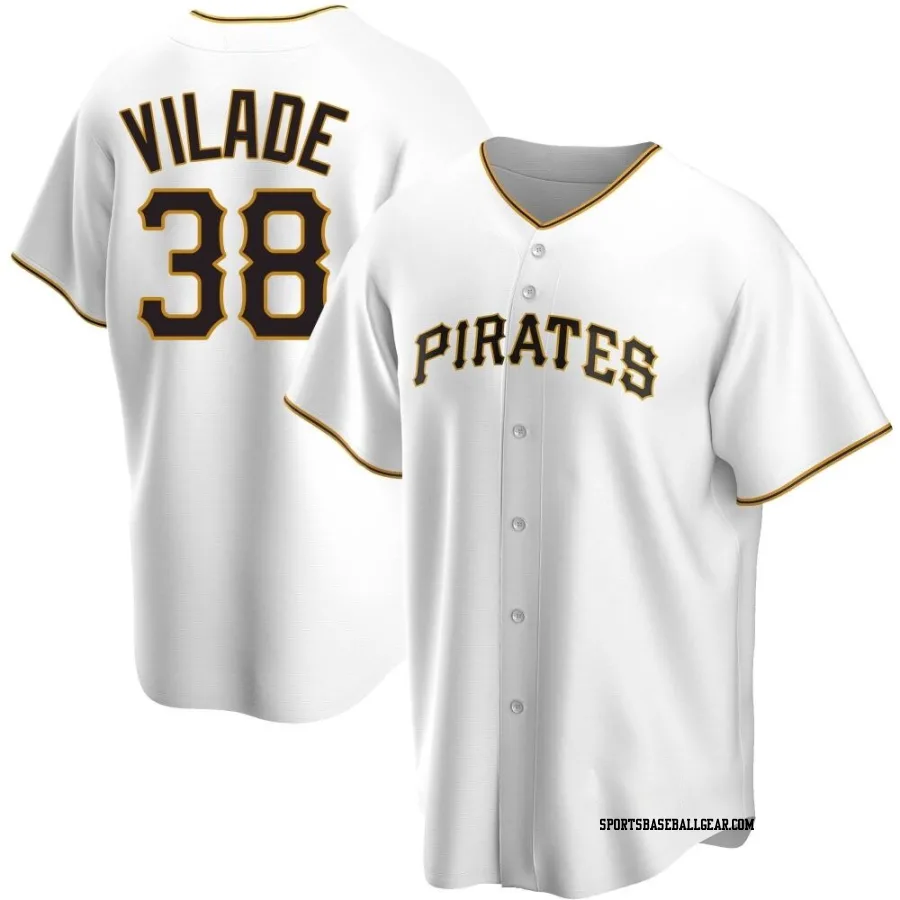 Ryan Vilade Youth Pittsburgh Pirates White Replica Home Jersey
