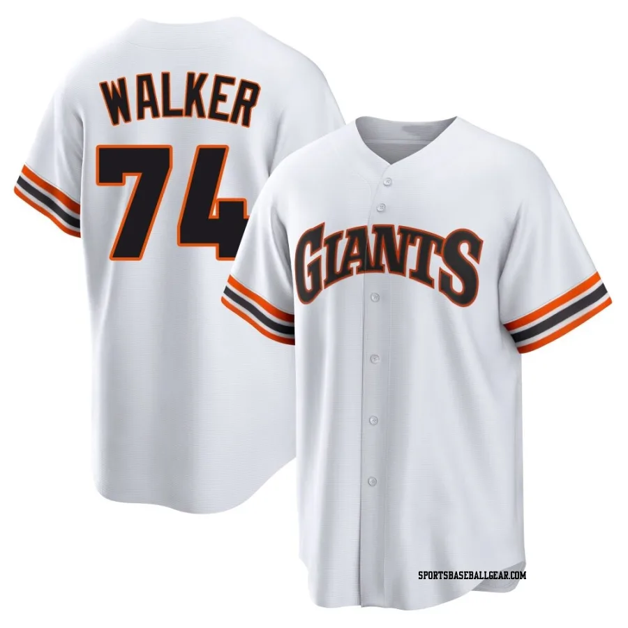 Ryan Walker Youth San Francisco Giants White Limited Throwback Cooperstown Collection Jersey