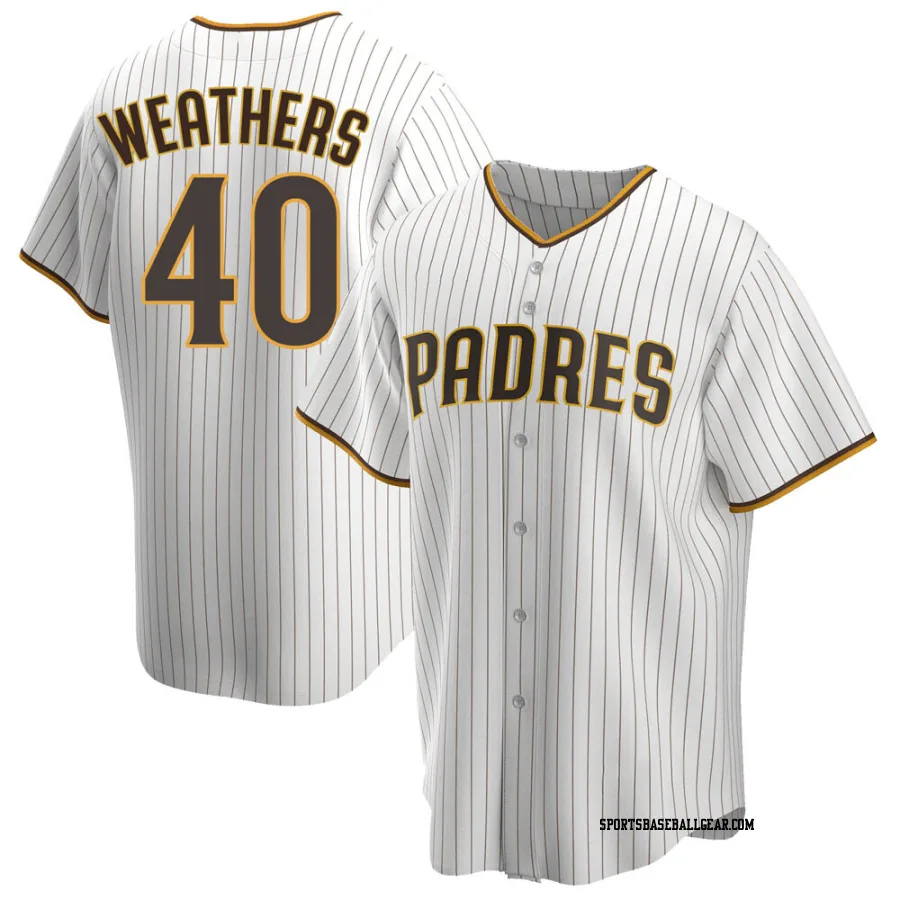 Ryan Weathers Men's San Diego Padres White/Brown Replica Home Jersey