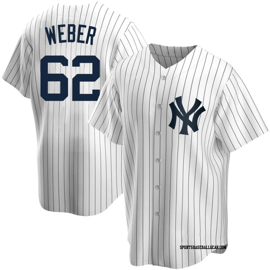 Ryan Weber Youth New York Yankees White Replica Home Jersey