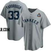 Ryan Yarbrough Men's New York Yankees Gray Replica Road Cooperstown Collection 2024 World Series Jersey