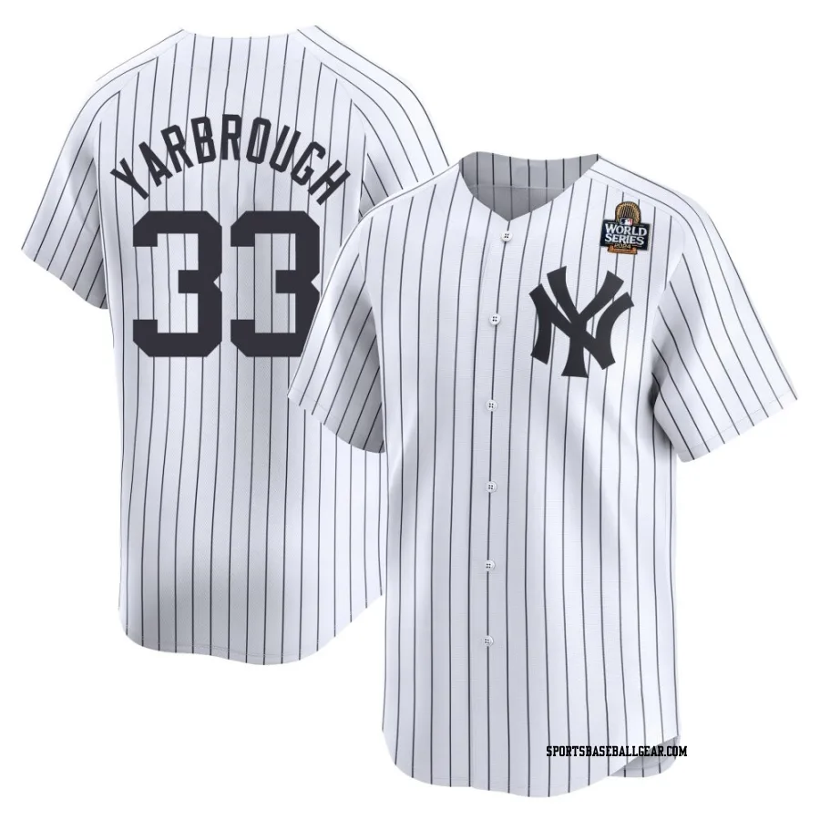 Ryan Yarbrough Men's New York Yankees White Limited Yankee Home 2024 World Series Jersey