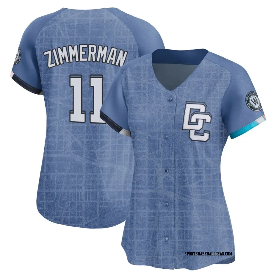 Ryan Zimmerman Women's Washington Nationals Blue Limited 2025 City Connect Jersey
