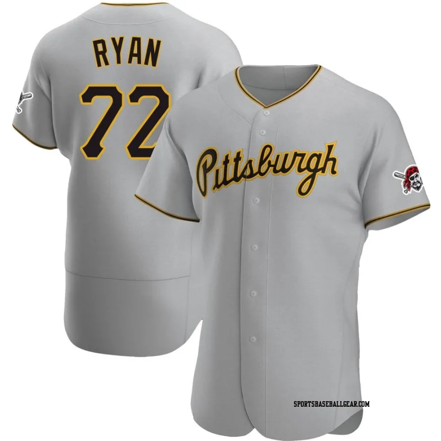 Ryder Ryan Men's Pittsburgh Pirates Gray Authentic Road Jersey