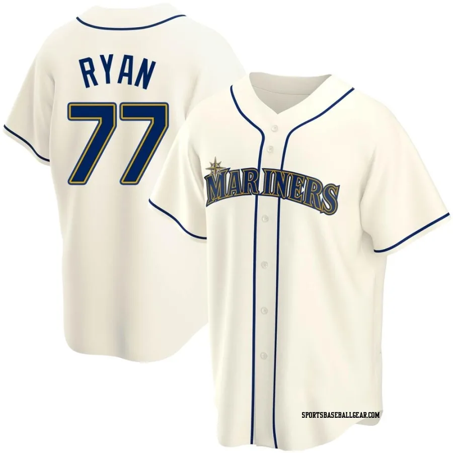 Ryder Ryan Men's Seattle Mariners Cream Replica Alternate Jersey