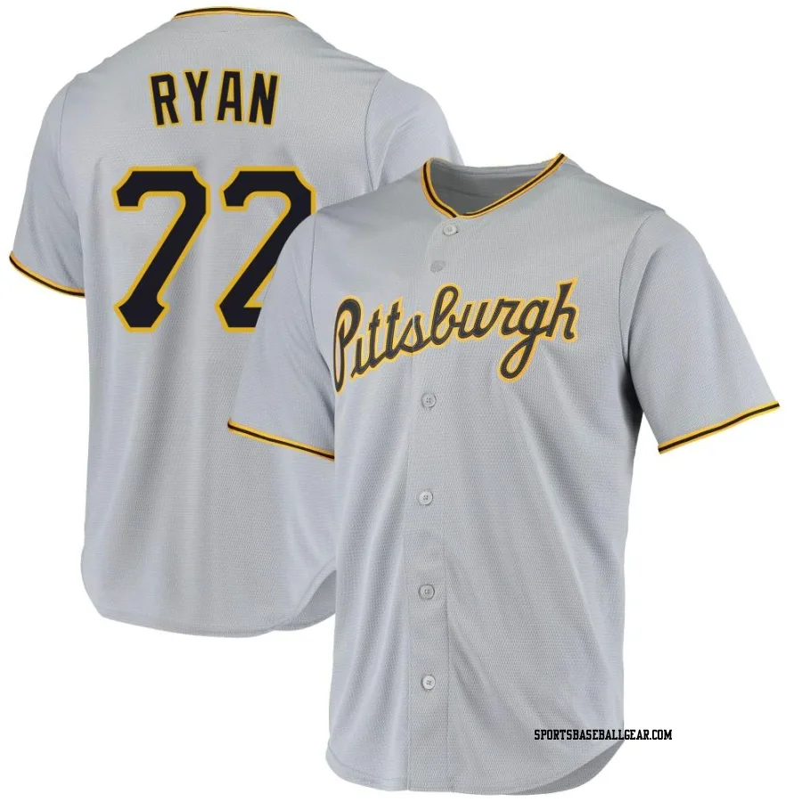 Ryder Ryan Youth Pittsburgh Pirates Gray Replica Road Jersey