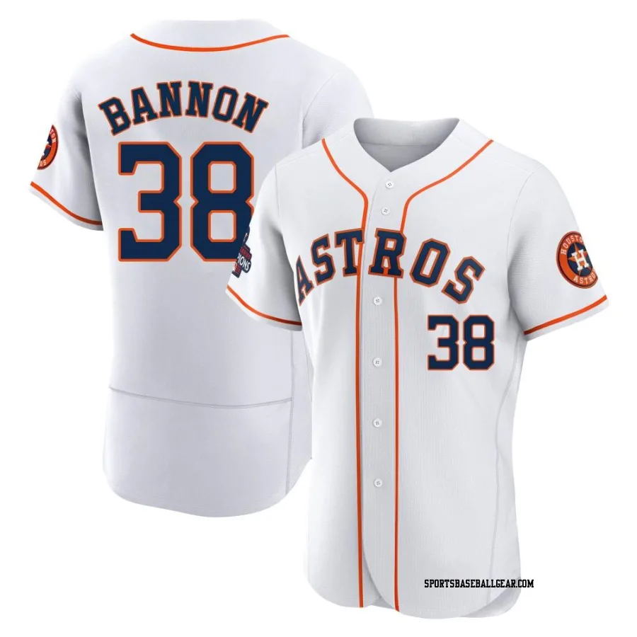 Rylan Bannon Men's Houston Astros White Authentic 2022 World Series Champions Home Jersey