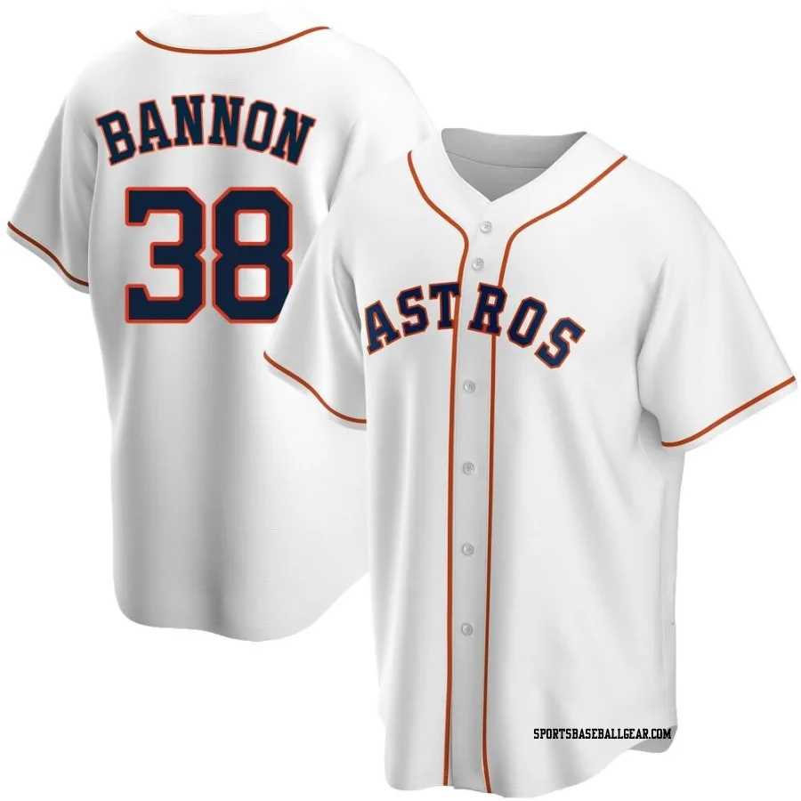 Rylan Bannon Men's Houston Astros White Replica Home Jersey