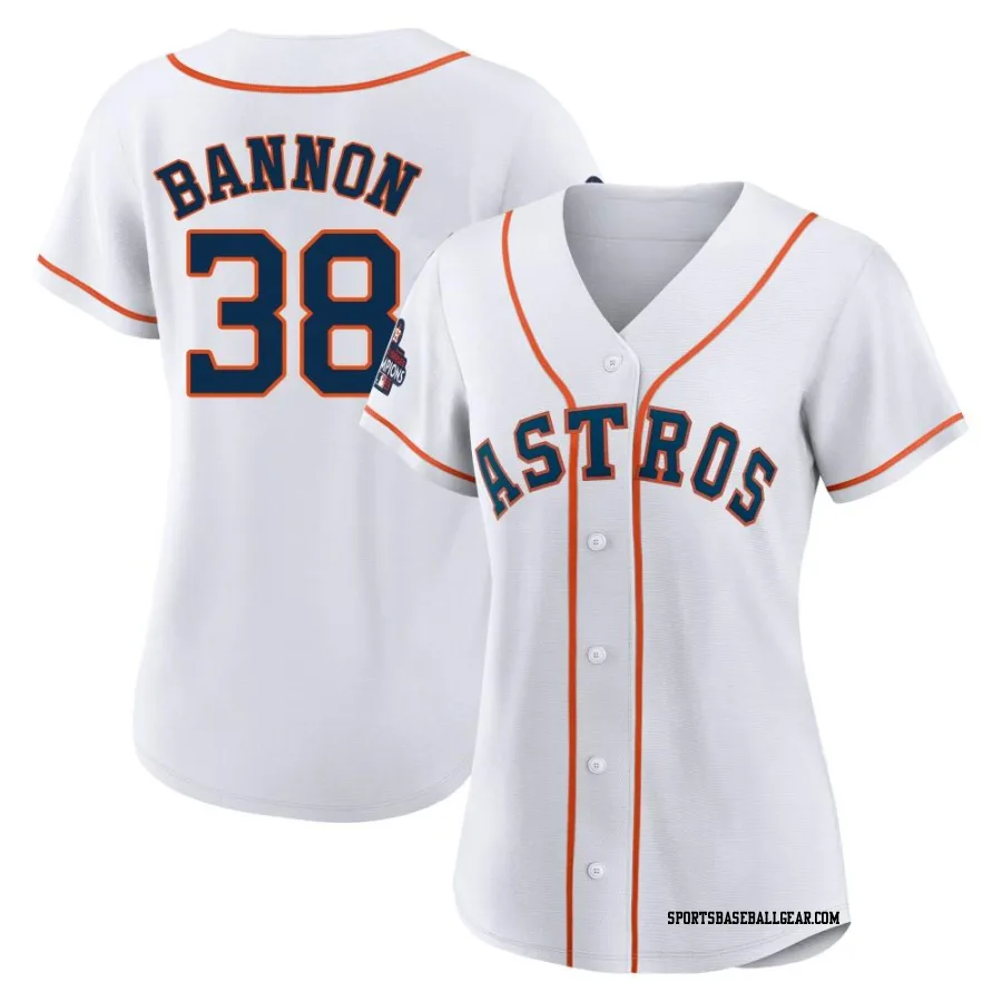 Rylan Bannon Women's Houston Astros White Authentic 2022 World Series Champions Home Jersey