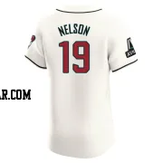 Ryne Nelson Men's Arizona Diamondbacks Cream Elite Home Patch Jersey