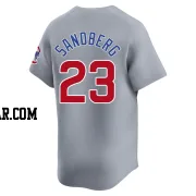 Ryne Sandberg Youth Chicago Cubs Gray Limited Road Jersey