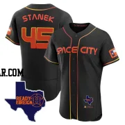 Ryne Stanek Men's Houston Astros Black Authentic 2023 Space City Ready 2 Reign Flex Base Jersey