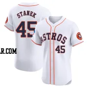 Ryne Stanek Men's Houston Astros White Elite Home Patch Jersey