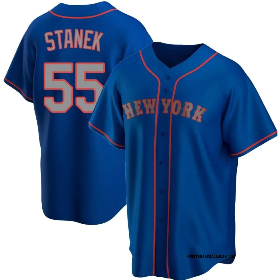 Ryne Stanek Men's New York Mets Royal Replica Alternate Road Jersey