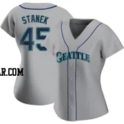 Ryne Stanek Women's Seattle Mariners Gray Authentic Road Jersey