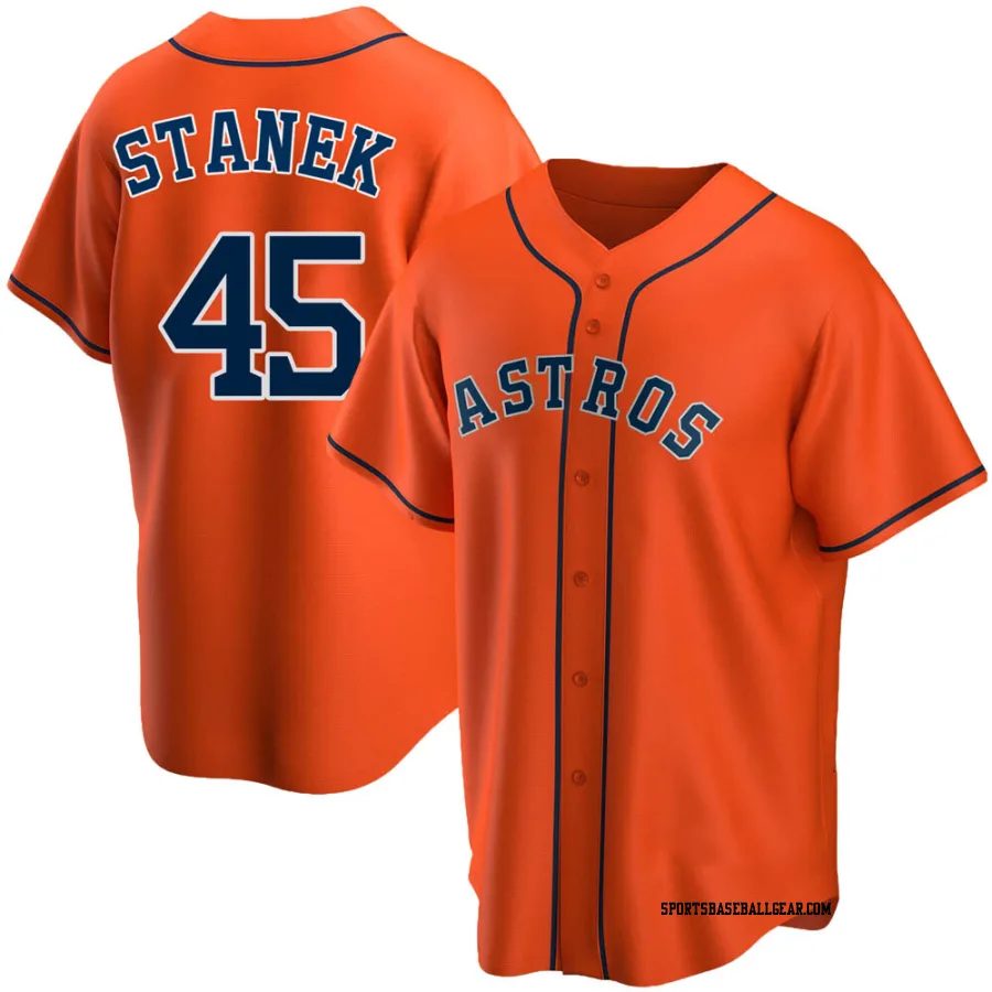 Ryne Stanek Youth Houston Astros Orange Replica Alternate Jersey