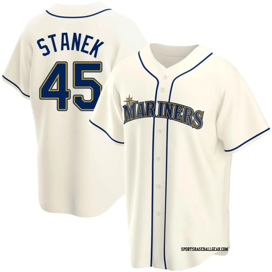 Ryne Stanek Youth Seattle Mariners Cream Replica Alternate Jersey