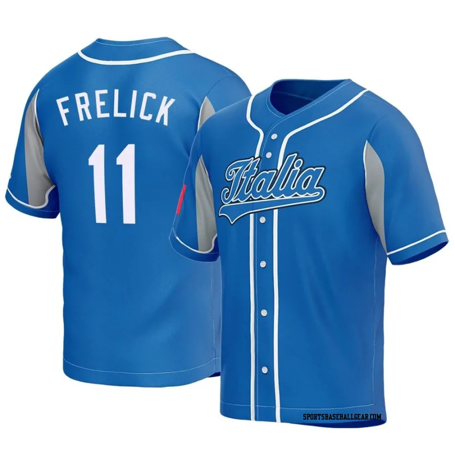Sal Frelick Youth Italy Baseball Royal Replica 2023 World Baseball Classic Jersey
