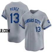 Salvador Perez Youth Kansas City Royals Gray Limited Away Jersey