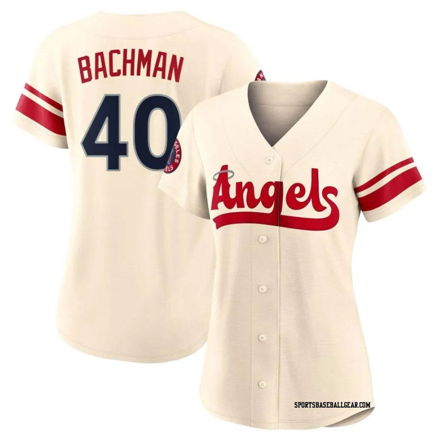 Sam Bachman Women's Los Angeles Angels Cream Replica 2022 City Connect Jersey