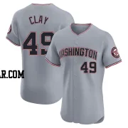 Sam Clay Men's Washington Nationals Gray Elite Road Jersey