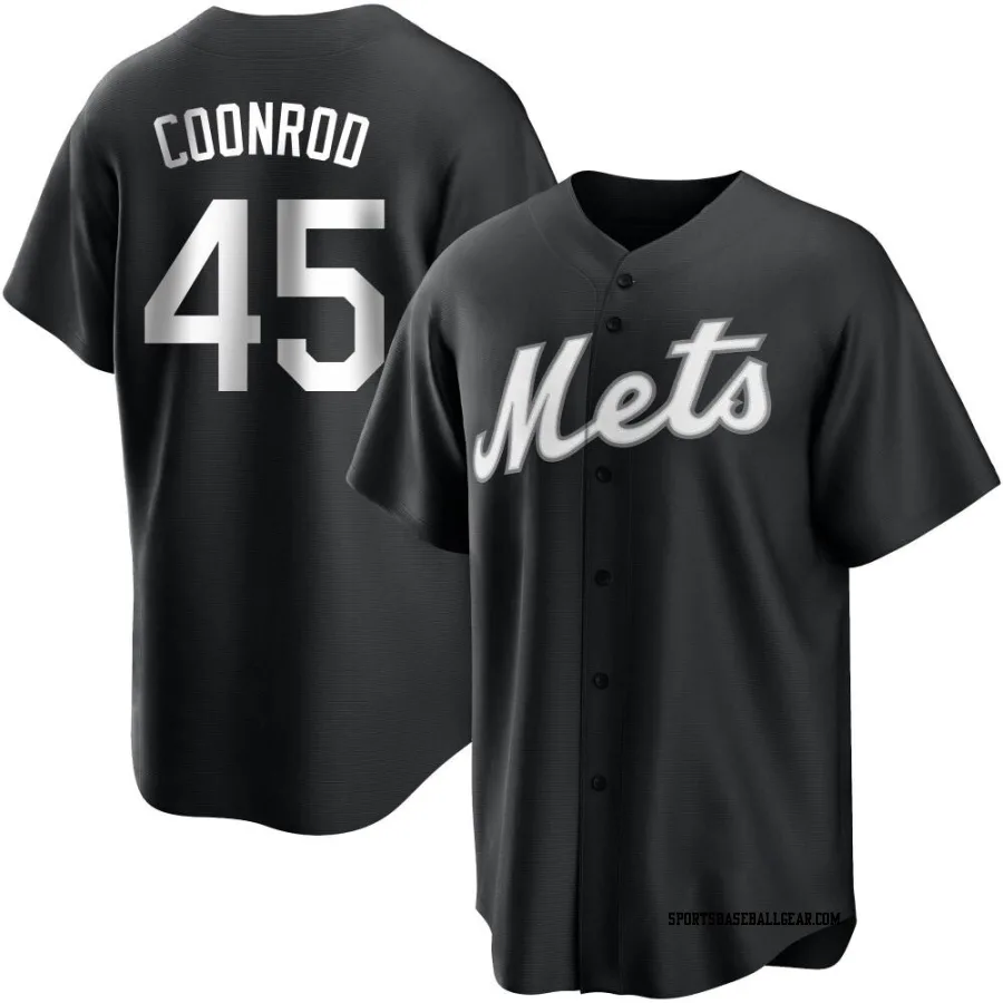 Sam Coonrod Youth New York Mets Black/White Replica Jersey