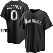Sam Haggerty Men's Seattle Mariners Black/White Replica Jersey