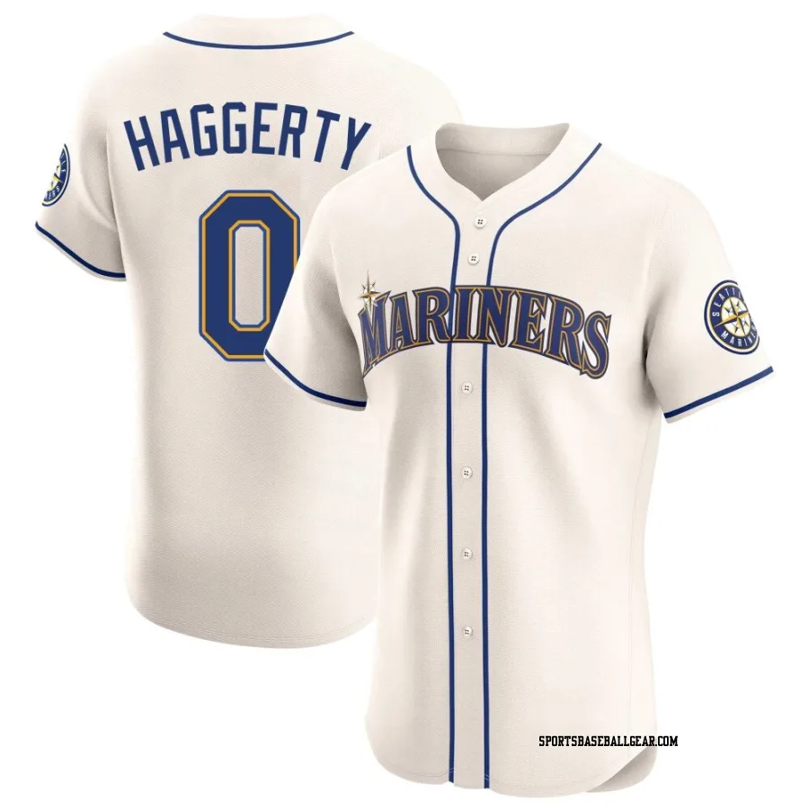 Sam Haggerty Men's Seattle Mariners Cream Elite Alternate Jersey