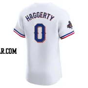 Sam Haggerty Men's Texas Rangers Gold Elite White 2024 Collection Jersey