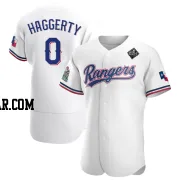 Sam Haggerty Men's Texas Rangers White Authentic Home 2023 World Series Jersey