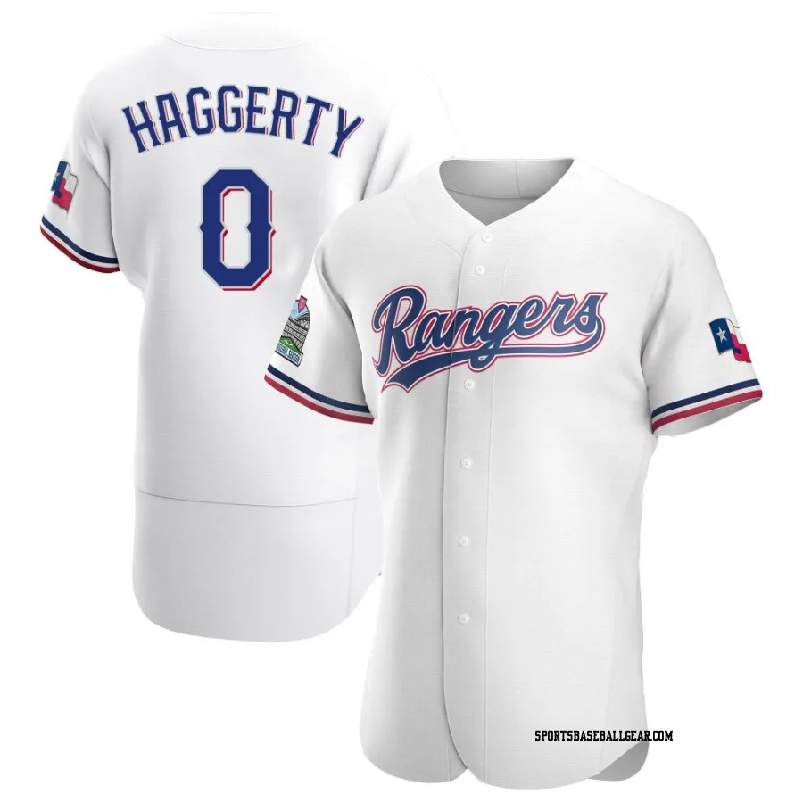 Sam Haggerty Men's Texas Rangers White Authentic Home Jersey