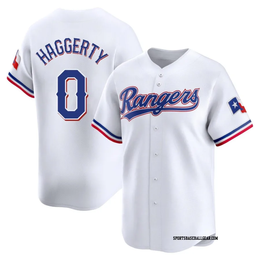 Sam Haggerty Men's Texas Rangers White Limited Home Jersey