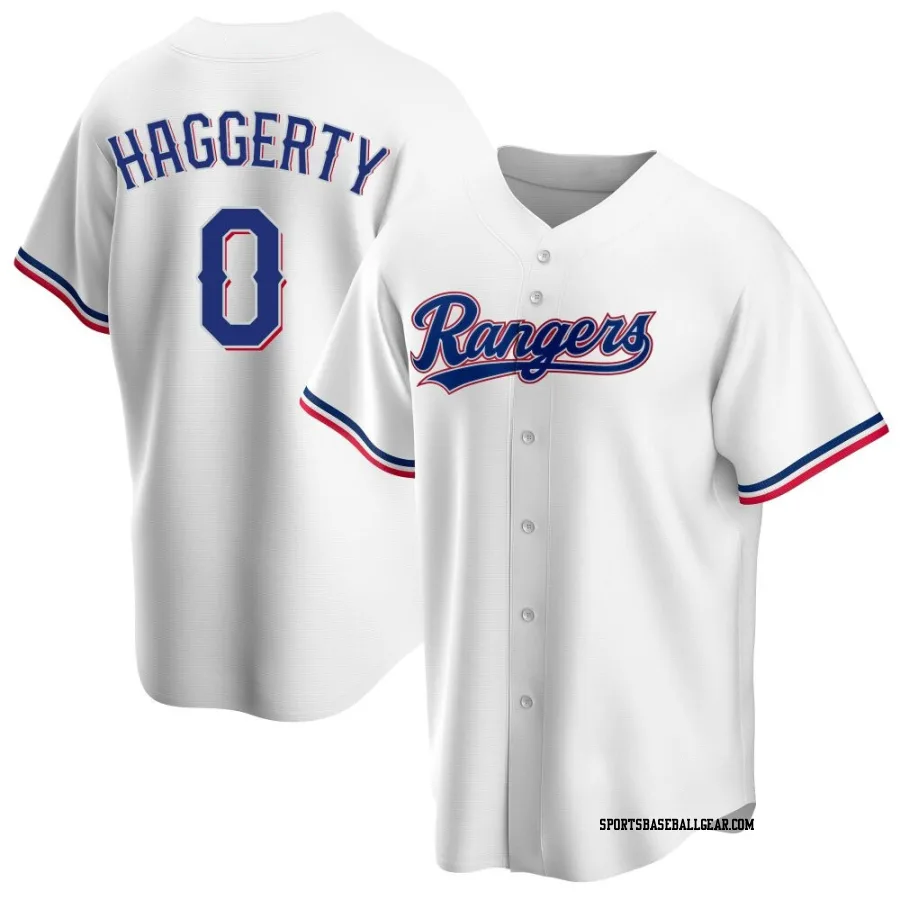Sam Haggerty Men's Texas Rangers White Replica Home Jersey
