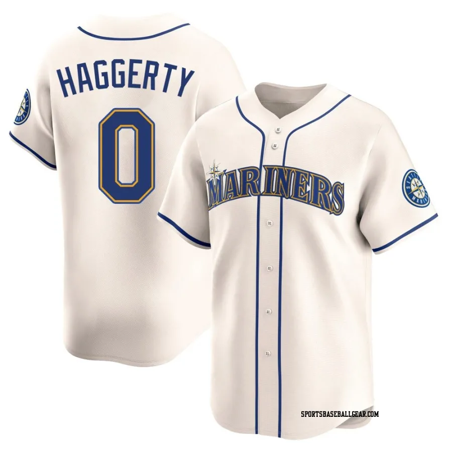 Sam Haggerty Youth Seattle Mariners Cream Limited Alternate Jersey