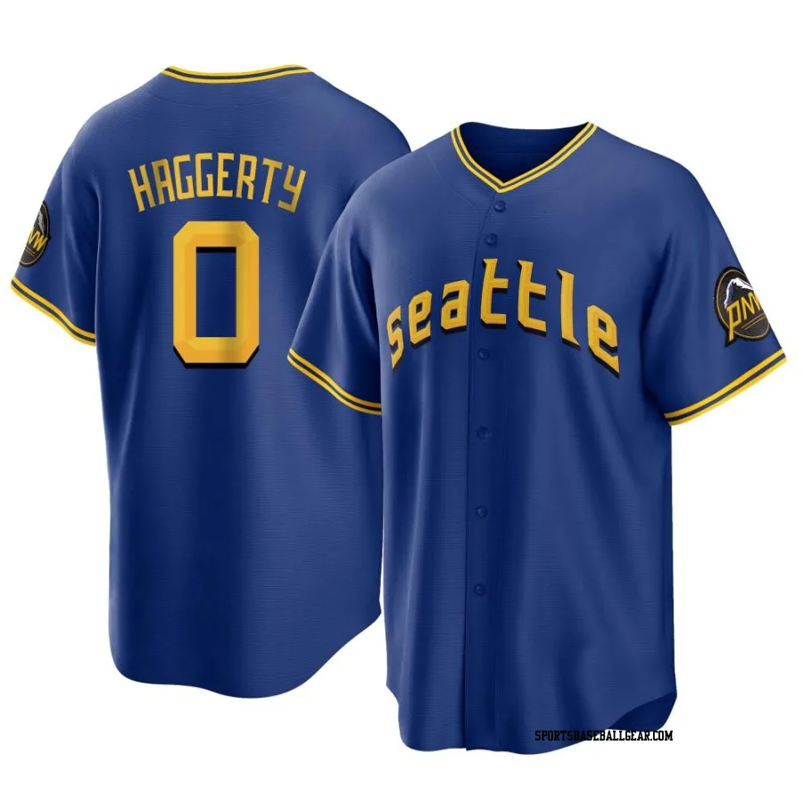 Sam Haggerty Youth Seattle Mariners Royal Replica 2023 City Connect Jersey