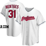 Sam Hentges Men's Cleveland Guardians White Replica Home Jersey