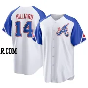 Sam Hilliard Men's Atlanta Braves White Replica 2023 City Connect Jersey