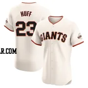 Sam Huff Men's San Francisco Giants Cream Elite Home Jersey