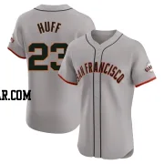 Sam Huff Men's San Francisco Giants Gray Elite Road Jersey