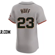 Sam Huff Men's San Francisco Giants Gray Elite Road Jersey