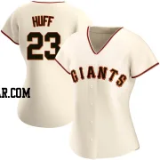 Sam Huff Women's San Francisco Giants Cream Replica Home Jersey
