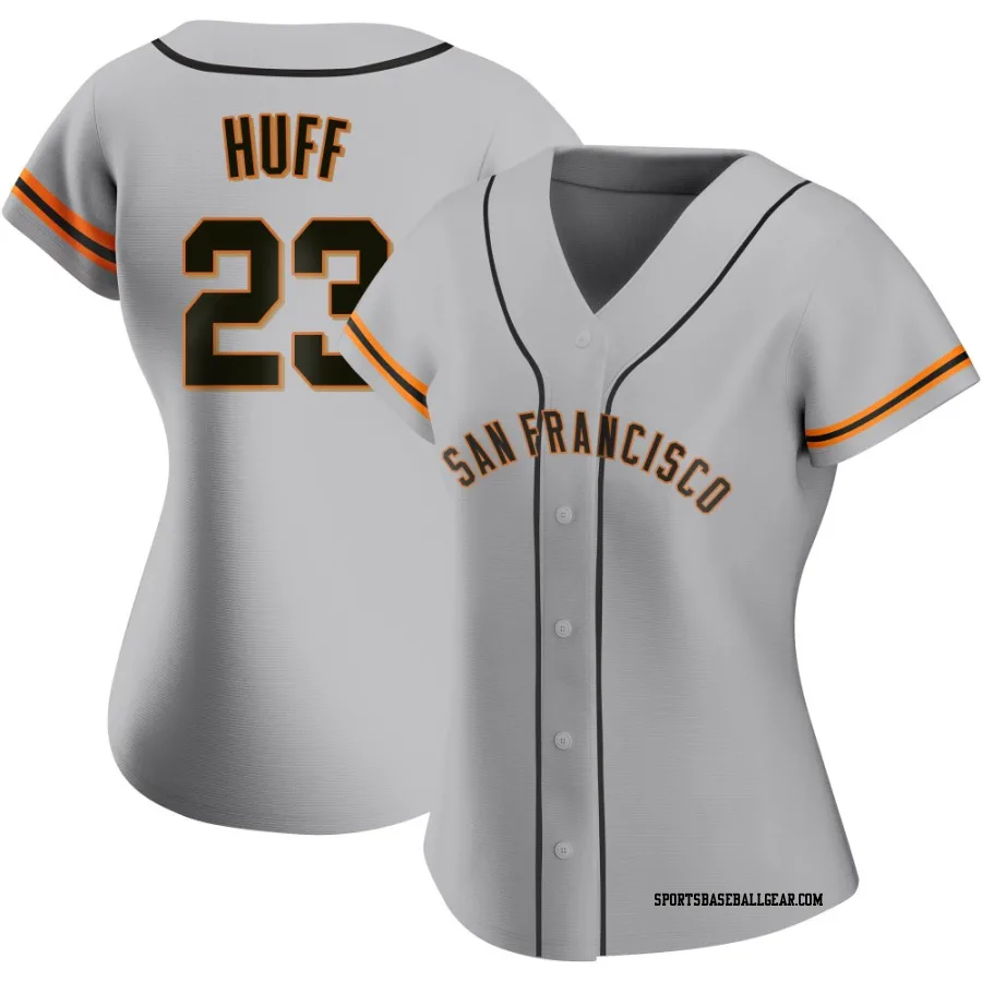 Sam Huff Women's San Francisco Giants Gray Replica Road Jersey
