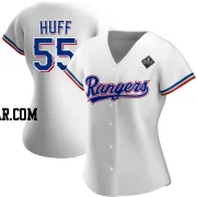 Sam Huff Women's Texas Rangers White Replica Home 2023 World Series Jersey