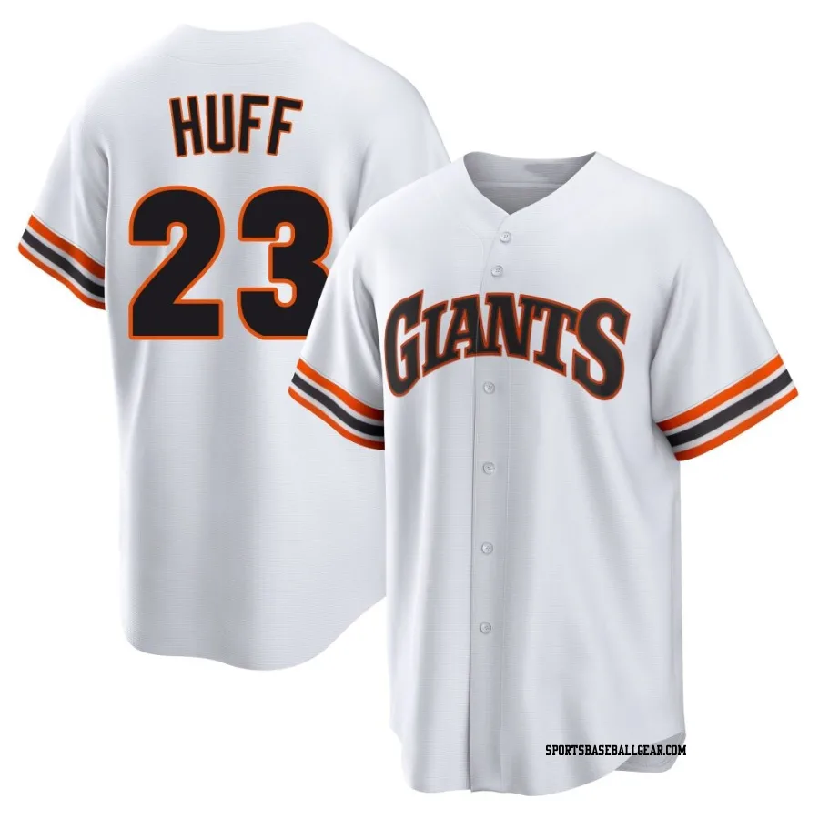 Sam Huff Youth San Francisco Giants White Limited Throwback Cooperstown Collection Jersey