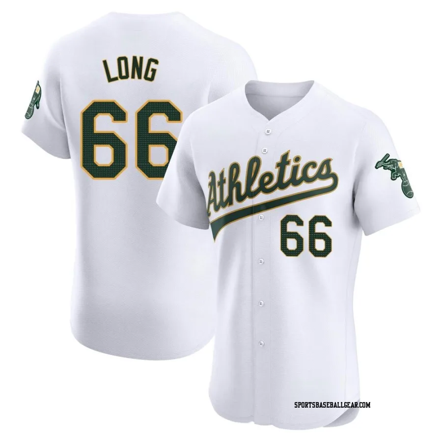 Sam Long Men's Oakland Athletics White Elite Home Jersey