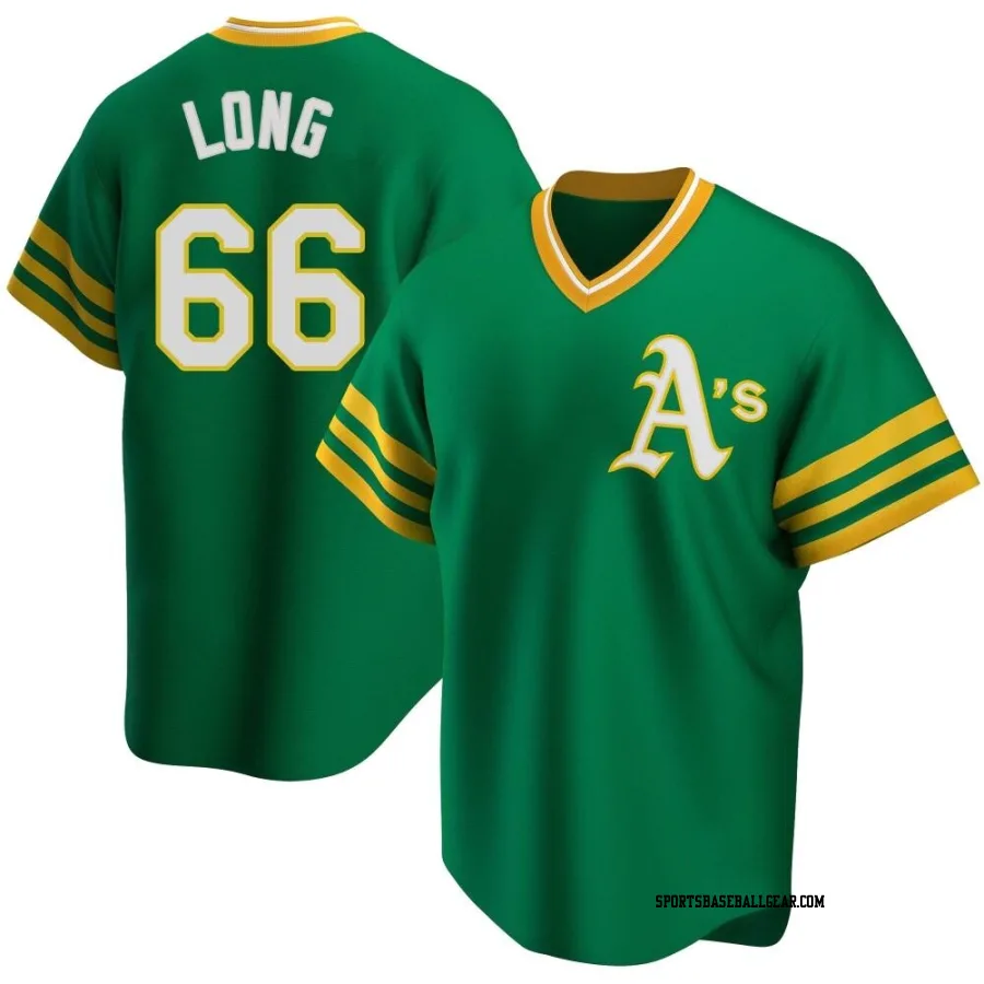 Sam Long Youth Oakland Athletics Green Replica R Kelly Road Cooperstown Collection Jersey