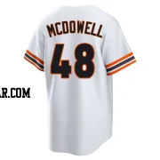 Sam Mcdowell Men's San Francisco Giants White Limited Throwback Cooperstown Collection Jersey