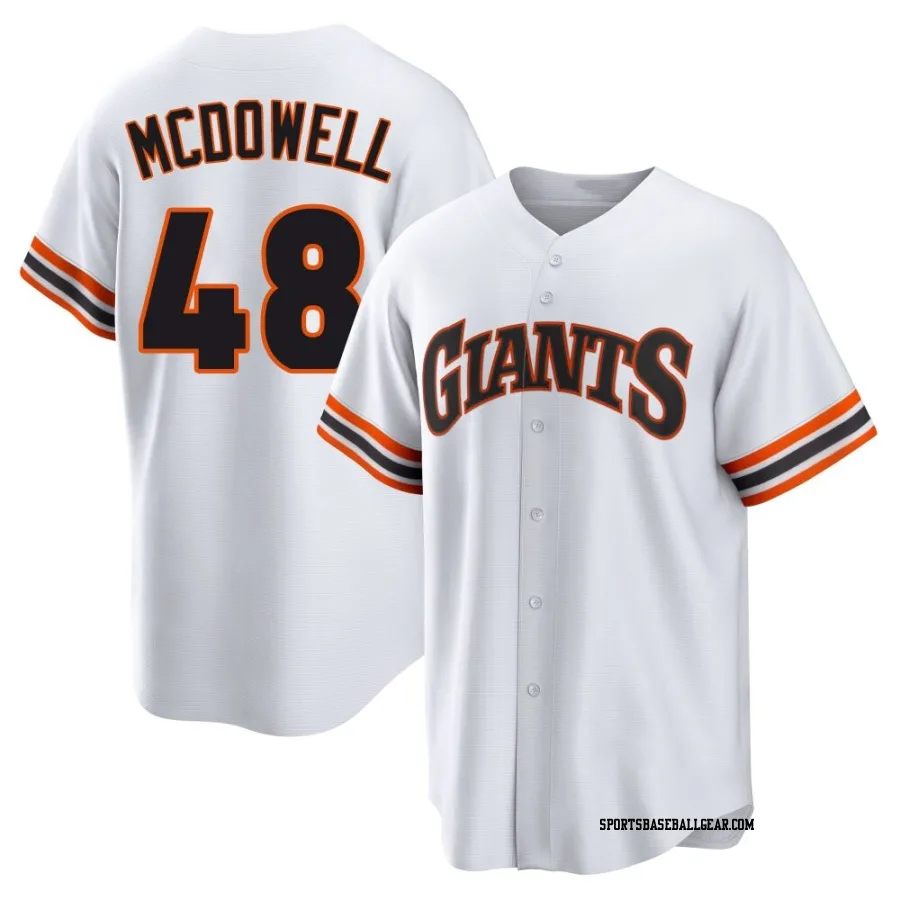 Sam Mcdowell Youth San Francisco Giants White Limited Throwback Cooperstown Collection Jersey