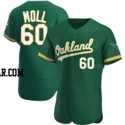 Sam Moll Men's Oakland Athletics Green Authentic Kelly Alternate Jersey
