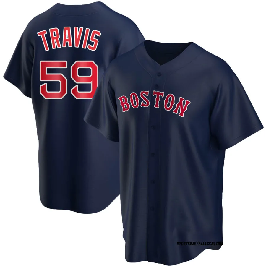 Sam Travis Men's Boston Red Sox Navy Replica Alternate Jersey